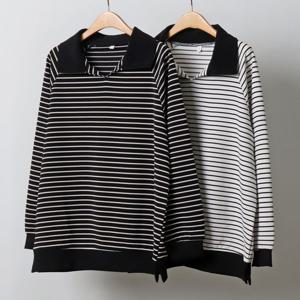 [아이우먼]빅사이즈티 J450L509 단가라카라니트맨투맨 MN