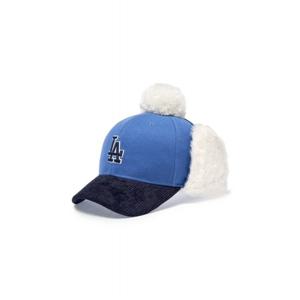 MLB키즈 베이직 배색 멜톤 폼폼 귀달이 모자 (7AWMV015607BLL)