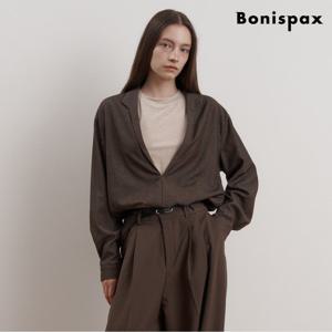 [보니스팍스]루즈핏 레이어드 오픈 카라 셔츠 (XP3BA042L0)