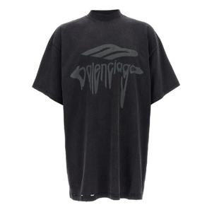 발렌시아가   반팔 티셔츠 SS25 787349TRVS81013 5445688 Black