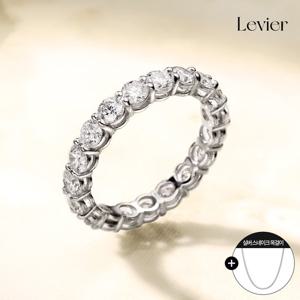 르비에 18K 모이사나이트 이터니티 반지+Silver925 스네이크 목걸이