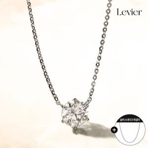 르비에 18K 1캐럿 모이사나이트 목걸이+Silver925 스네이크 목걸이