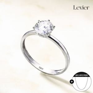 르비에 18K 1캐럿 모이사나이트 반지+Silver925 스네이크 목걸이