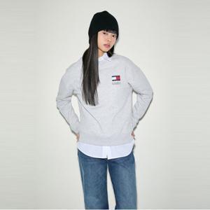 [공식][타미진스]박시 플래그 크루넥 스웻셔츠(T32E0TTO11TWT1PJ