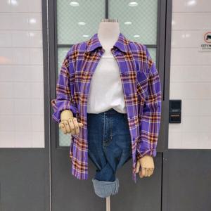 [반에이크]반에이크 백오픈자수 체크남방VB4YBLMD02Z_SC