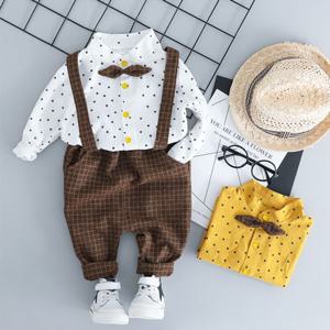 [조이멀티]꼬마프린스 아동 타이 셔츠 멜빵바지 3종세트 313684