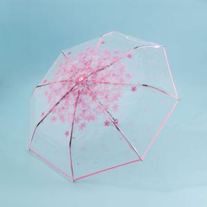 꽃비 투명우산 3단 접이식우산