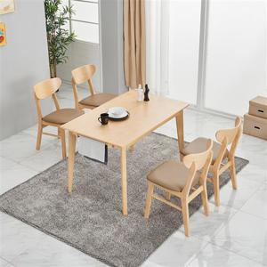 우아미가구 카나 원목 4인 식탁 테이블 의자 세트