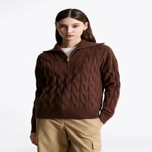 소프트 울 케이블 하프 집업