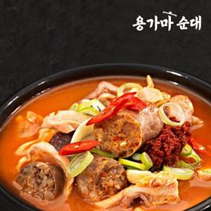 [용가마순대] 얼큰 특 순대국 700gx5팩 (사골육수+토종순대+돈머리고기+돈소창)