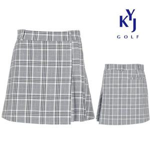 [김영주골프]봄가을 체크 플리츠 큐롯 2중 속바지 여성 골프 치마 스커트 DOSLSK20