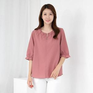 여 라운드 7부 지지미 블라우스 BL505081 중년여성의류/50대/60대/마담/빅사이즈/할머니옷