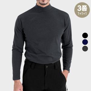★필수이너★[1+1+1] 남성 포근한 하프넥 목폴라 스판 티셔츠