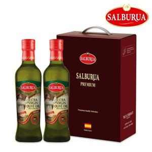 [살부루아] 엑스트라버진 올리브유 500ml 2병 선물세트