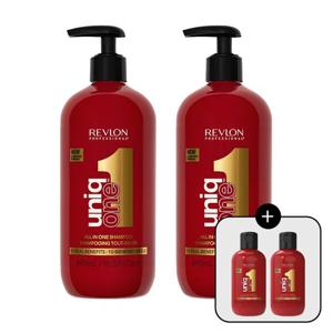 (기한 26년 1월) 레브론 트리트먼트가 필요없는 올인원 샴푸 490ml 2개 (+유니크원 샴푸 100ml 2개)