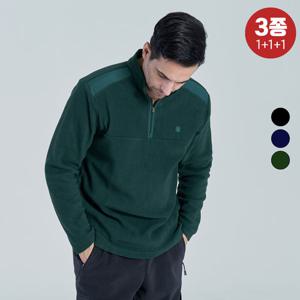 ★텐텐★ [1+1+1] 가을 겨울 양면 플리스 반집업 웜 보온 티셔츠