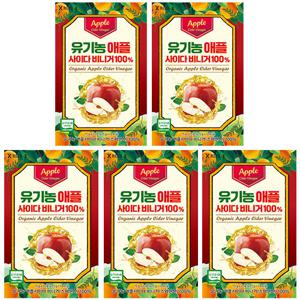[5박스]유기농 애플사이다비니거 100%  애사비 스틱 (15g x 15포) x 5박스