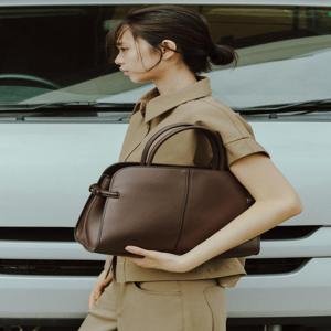 자라 ZARA 가방 백 맥시 시티 - 초콜렛
