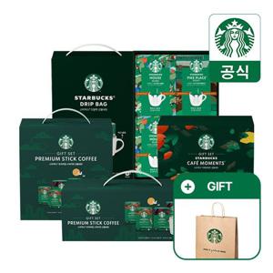 [25년 추석 선물세트] 네슬레 스타벅스 드립백/카페모먼트/스틱커피 4종 (스타벅스 쇼핑백 증정)