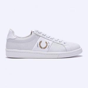 Fred Perry 프레드페리 B721 피케 엠보스드 레더브랜디드 화이트 B4293200