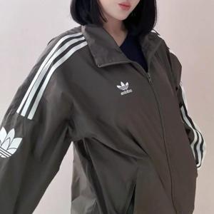 아디다스 오리지널 트레포일 3S 트랙탑 바람막이 자켓 카키 JI7534