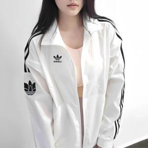 아디다스 오리지널 트레포일 3S 트랙탑 바람막이 자켓 화이트 JI7535