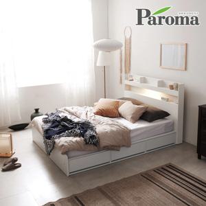 아너 LED조명 서랍 벙커 수납 침대 프레임 슈퍼싱글 SS 1인용 2구콘센트 하부수납형