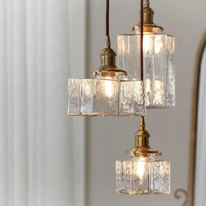 큐브 레트로 빈티지 글라스 펜던트 인테리어 카페 수입 조명 식탁등