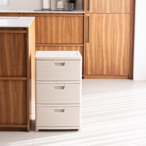 [5% 쿠폰!] 국내제작 튼튼한 홈클로젯 라탄 3단 서랍장 플라스틱 서랍장