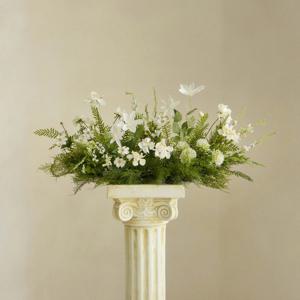 화이트플로럴 센터피스 조화 플라워 조화장식 인테리어 홈데코 고급조화 웨딩스튜디오 CT4