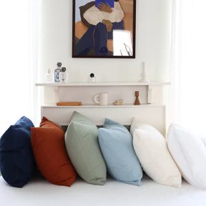 내몸에 찰떡 자극 없는 피그먼트 워싱 광목 30수 순면 베개커버 50x70 6color