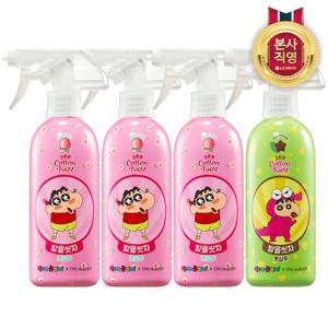 코튼풋 풋샴푸 짱구복숭아 385ml x 3개 + 초코민트 385ml x 1개