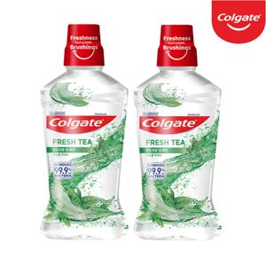 콜게이트 가글 구강청결제 구취 입냄새 제거 구강세정 마우스워시 후레쉬 티 750ml 2개