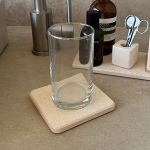호텔식 초흡수 프리미엄 규조토 세라믹 양치 컵받침 트레이