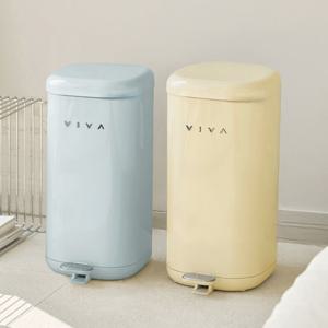 비바 더스텝 무소음 페달 휴지통 20L 2P 종량제 냄새차단 기저귀 인테리어