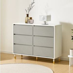 넉넉한수납 3단6칸 서랍식 선반장 금장다리 800 3색