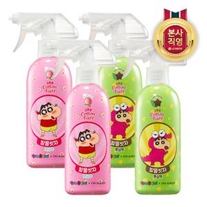 코튼풋 풋샴푸 짱구복숭아 385ml x 2개 + 초코민트 385ml x 2개