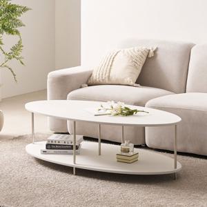 오스틴 거실테이블 좌식 타원형 소파 탁자 낮은 책상 1200x590mm