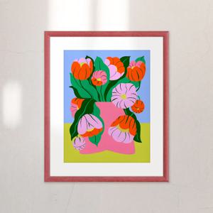 액자 Pink vase / 아가트 싱어 (Agathe Singer)