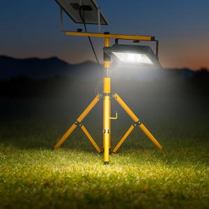 태양광 캠핑 스텐드 투광기 세트 태양열 투광등 LED 작업등 3색 조명 거치대 100W