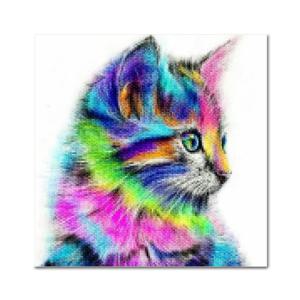 DIY 보석십자수 - 레인보우 고양이 BE12 (25x25)
