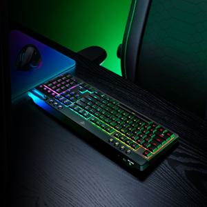 레이저코리아 블랙위도우 V4 로우 프로파일 하이퍼스피드 오렌지축 한글 유무선 게이밍 키보드