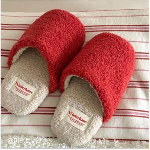 [2개입 추가할인] 뽀글 퍼 겨울 슬리퍼 실내화 거실화 3colors,M/L