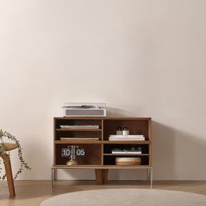 북다방 라왕 원목 2단 오픈 수납장 스틸다리형_B73