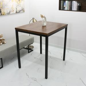 블랙 철제 조립식 4인용 주방 거실 홈 바 테이블 1000 x 750 높이 986 mm