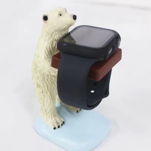 북극곰 집사 시계 거치대 정리대 정리함