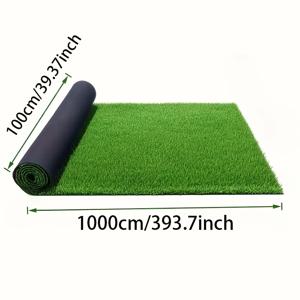 TEMU 1롤 대형 3.28ft x 32.8ft 두꺼운 시뮬레이티드 잔디 매트 (고무 백킹) - 잔디 길이 2cm, 실내외 인조잔디, DIY 장식용 뒷마당·테라스·정원·발코니·야외 조경용, 야외 인조잔디 롤, 실내/실외 잔디 카펫, 내구성 강한 자연스러운 외관, 쉬운 설치, 홈 가든러 및 반려동물 주인 추천|DIY