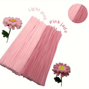 TEMU 100개의 다양한 색상의 패브릭 파이프 클리너 밸류 팩: DIY 공예 및 수제 장식에 완벽 - 두 가지 색상 옵션이 있는 트위스터 세트