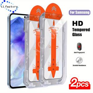 TEMU 갤럭시 S21 5G/S21+ 5G/S22 5G/S22+ 5G/S22 울트라/S23/S23+/S23 울트라/S24/S24 플러스/S24 울트라/S25/S25 플러스/S25 엣지 시리즈용 강화유리 보호필름 2개 세트 - 먼지 및 기포 방지, 지문 방지, 스크래치 저항성, 우수한 감도