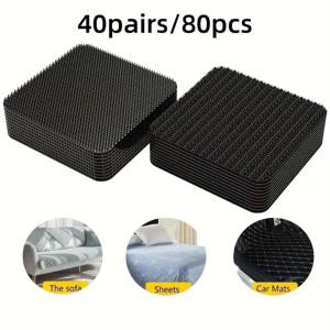 TEMU 40쌍의 헤비듀티 접착 테이프 - 카펫, 바닥 매트, 케이블 정리용, DIY 프로젝트, 차량 내부, 사무실, 가정용 초강력 고정제 - 잔여물 없음, 다목적 강력한 홀드, 질감 있는 표면 디자인, 내구성 있는 패스너 재료